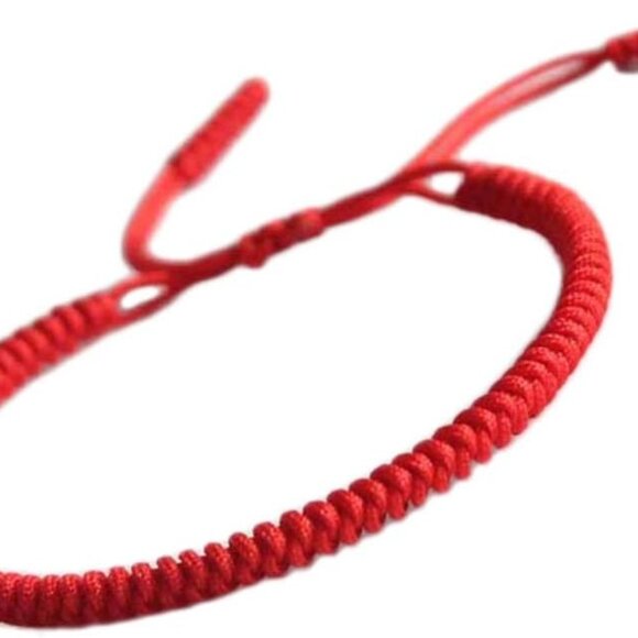 Men Women Chinese Lucky Red String Bracelet Tibetan Buddhist Prayer Handmade Yog - Picture 1 of 8